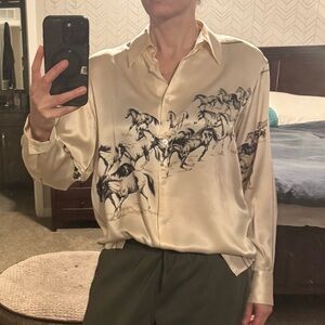 Vintage Paolo Santini Silk Horse Blazer​​​